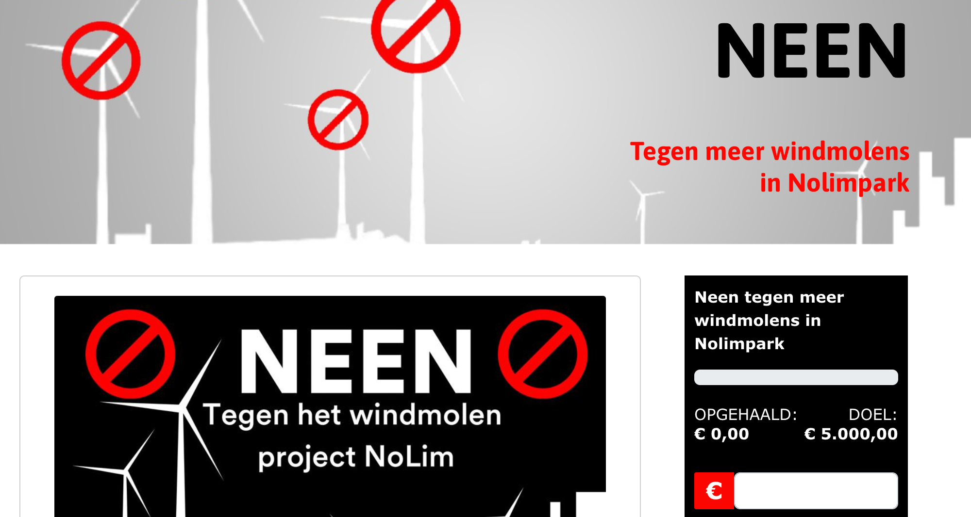 Buurtbewoners tegen windmolens