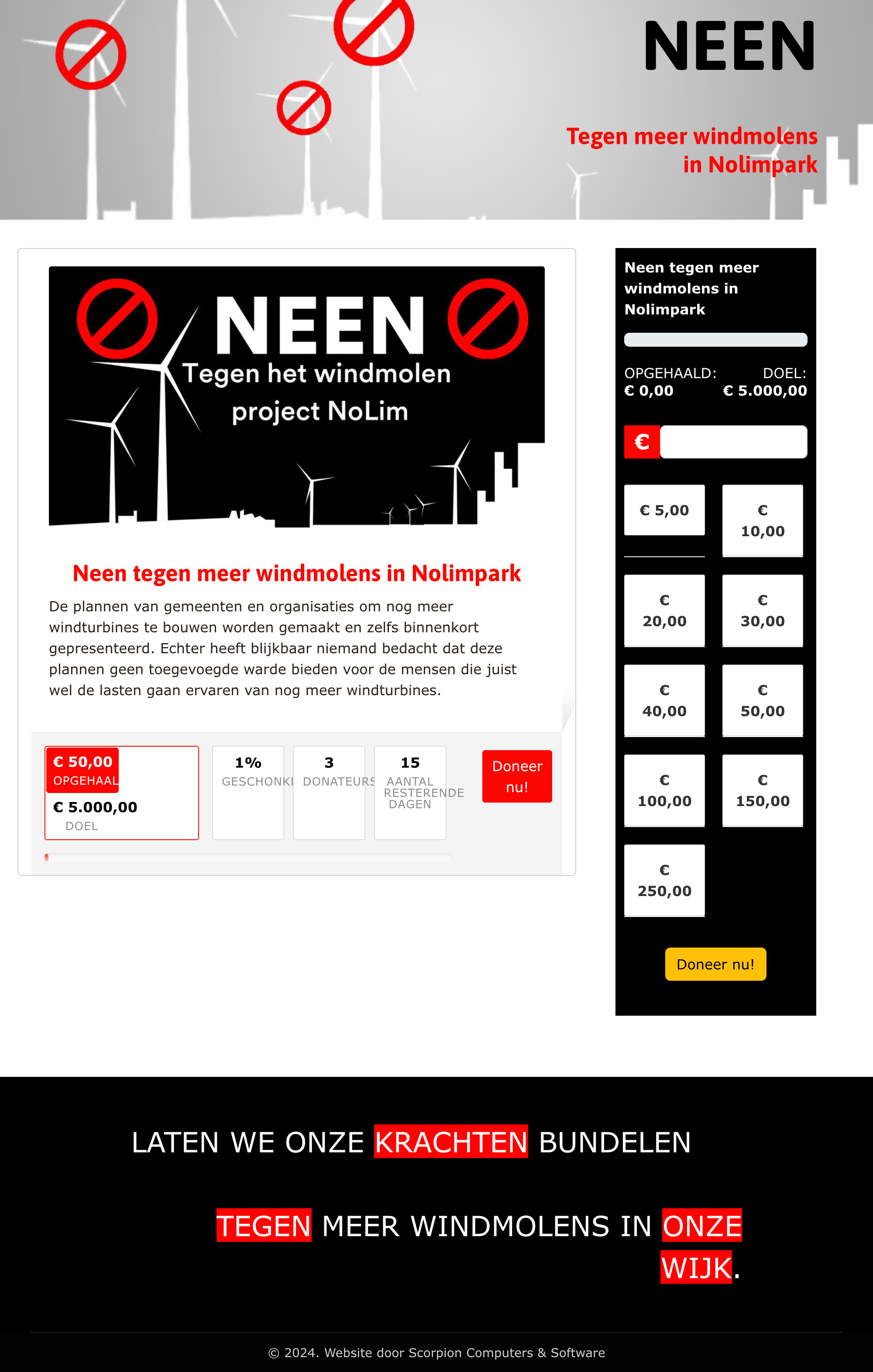 Buurtbewoners tegen windmolens